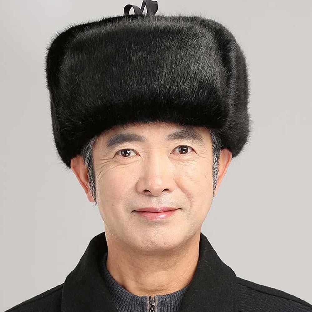 Faux Mink Trapper Hat Men Thic - Trapper Hat Ear Flap recension och pris