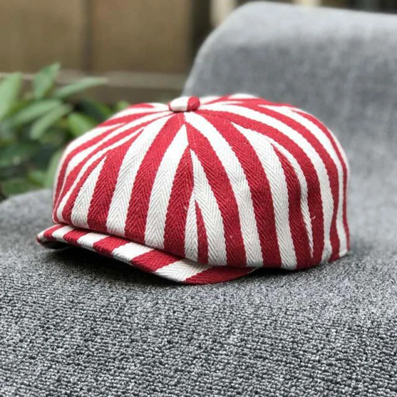 Newsboy Hat Cotton Striped Oct - Dad Hat Cotton recension och pris