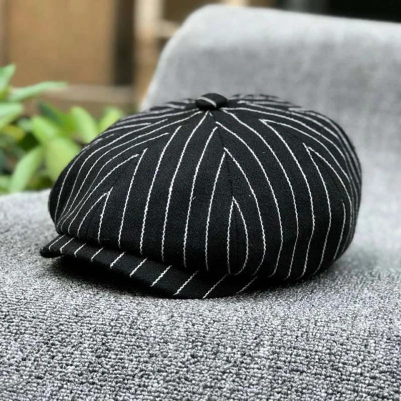 Newsboy Hat Cotton Striped Oct - Dad Hat Cotton recension och pris